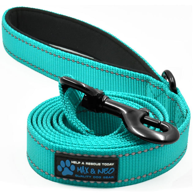 6ft Leash with D Ring SUNNQ Reflective Dog Leash 6ft Nylon Dog Leash for Small,Medium,Large Dogs 
