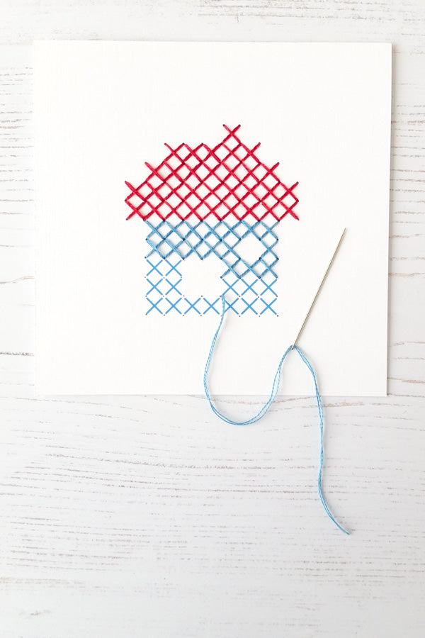 Cross stitch on paper