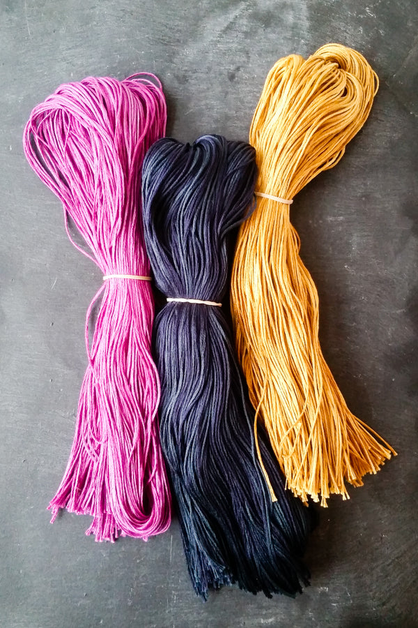 Hand dyed thread by Weeks Dye Works