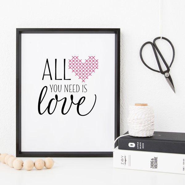 All You Need Is Love cross stitch paper
