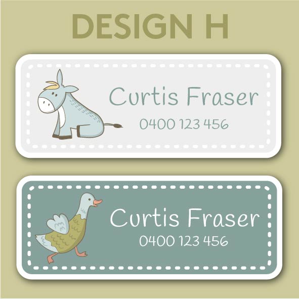 Name and Clothing Labels - Design H - The Pretty Store
