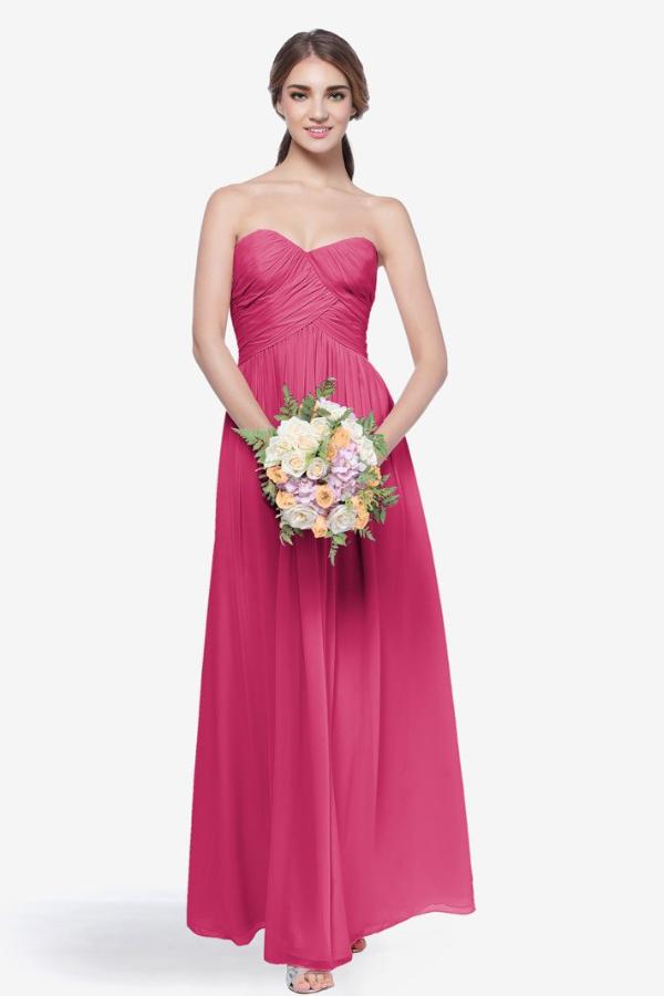 WHITNEY BRIDESMAID GOWN HOT PINK