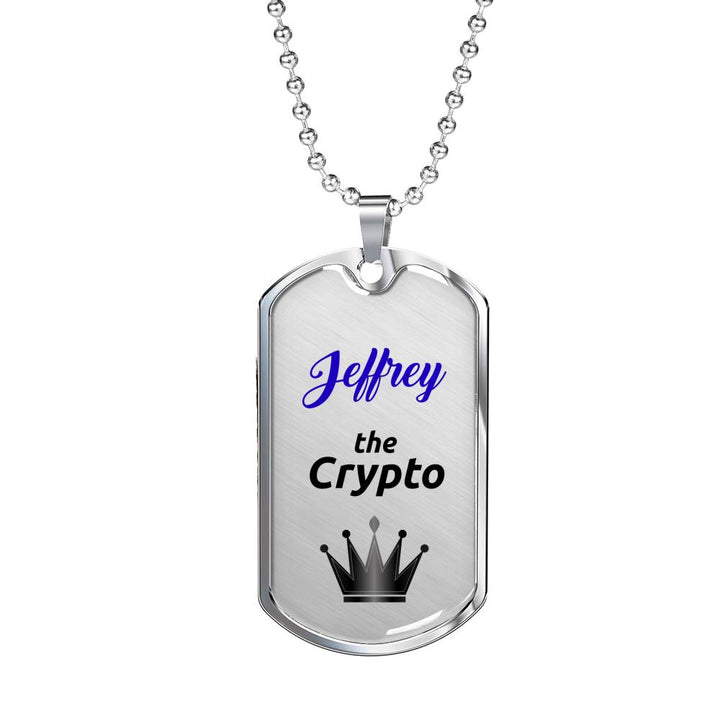 Personalized Crypto King Pendant Necklace
