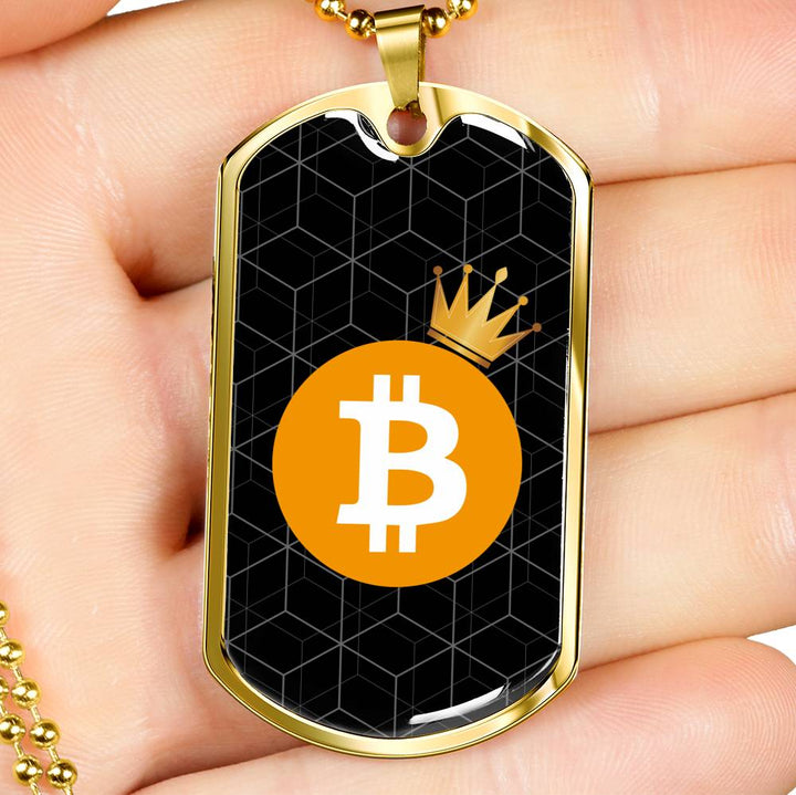 Bitcoin King Pendant Necklace