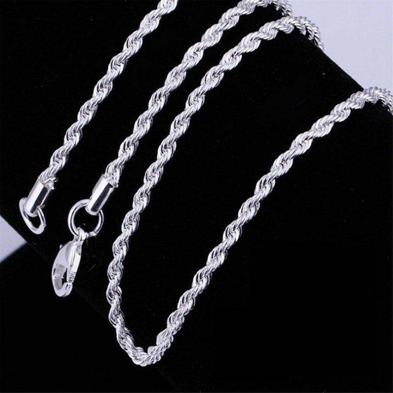 silver rope necklace