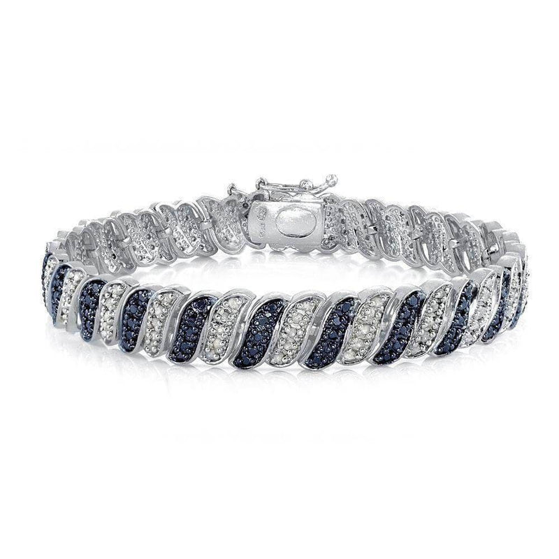 1.00 CTTW Diamond Miracle Set Braided Tennis Bracelet in Brass or Gold Plated 