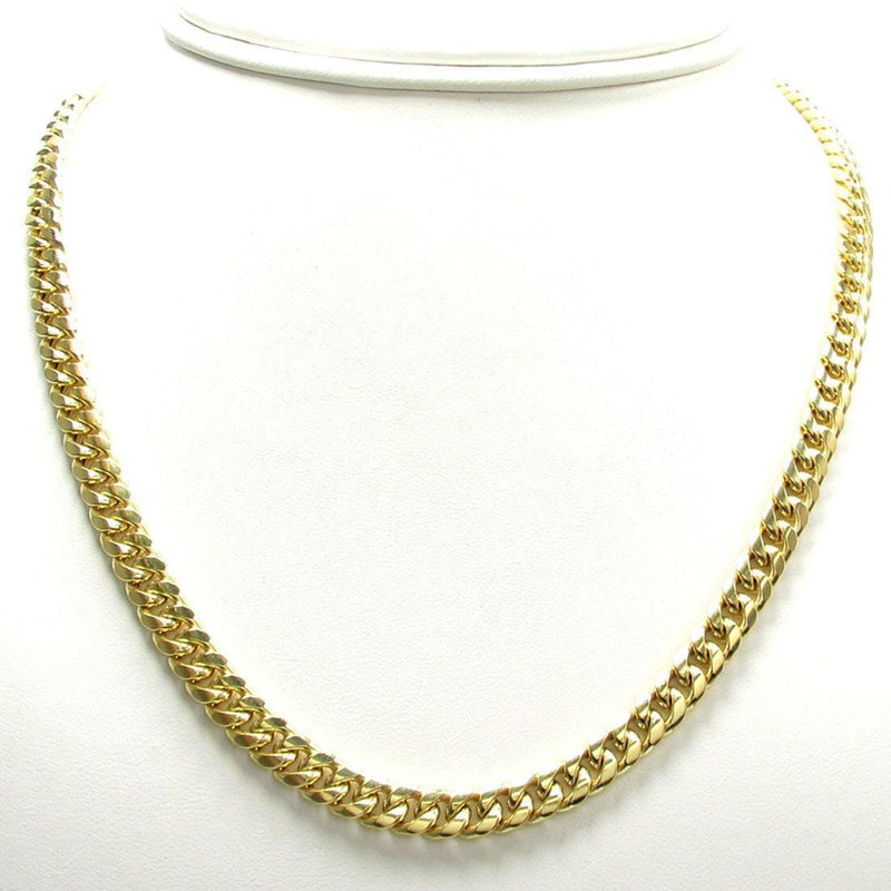 7.5MM 10K YELLOW GOLD MIAMI CUBAN LINK 