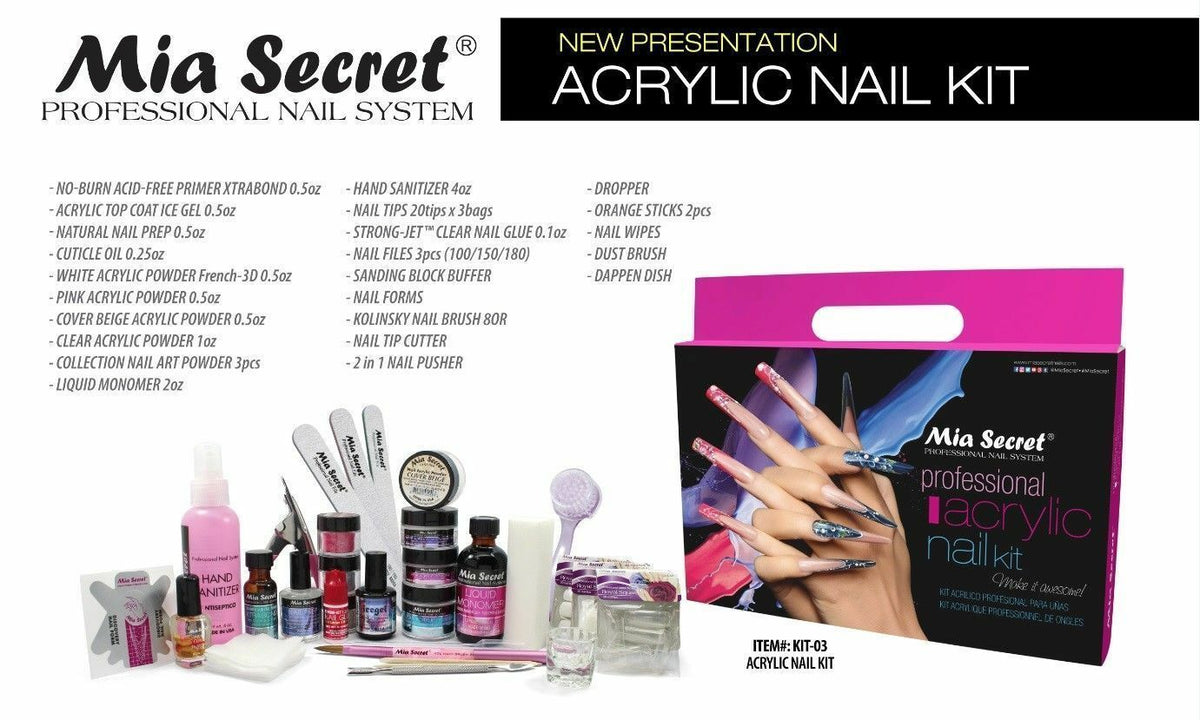 Mia Secret Professional Acrylic Nail Kit For Beginners Theatrical Avenue