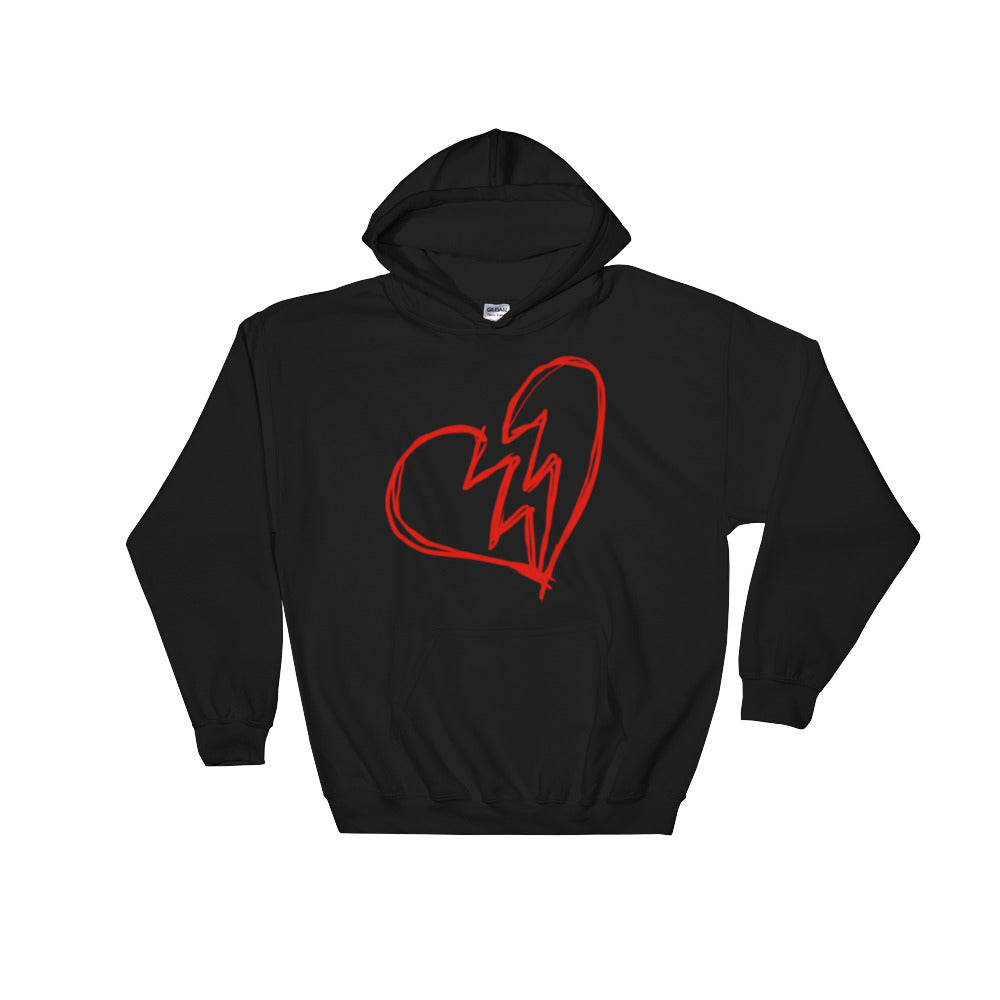 hoodie with broken heart