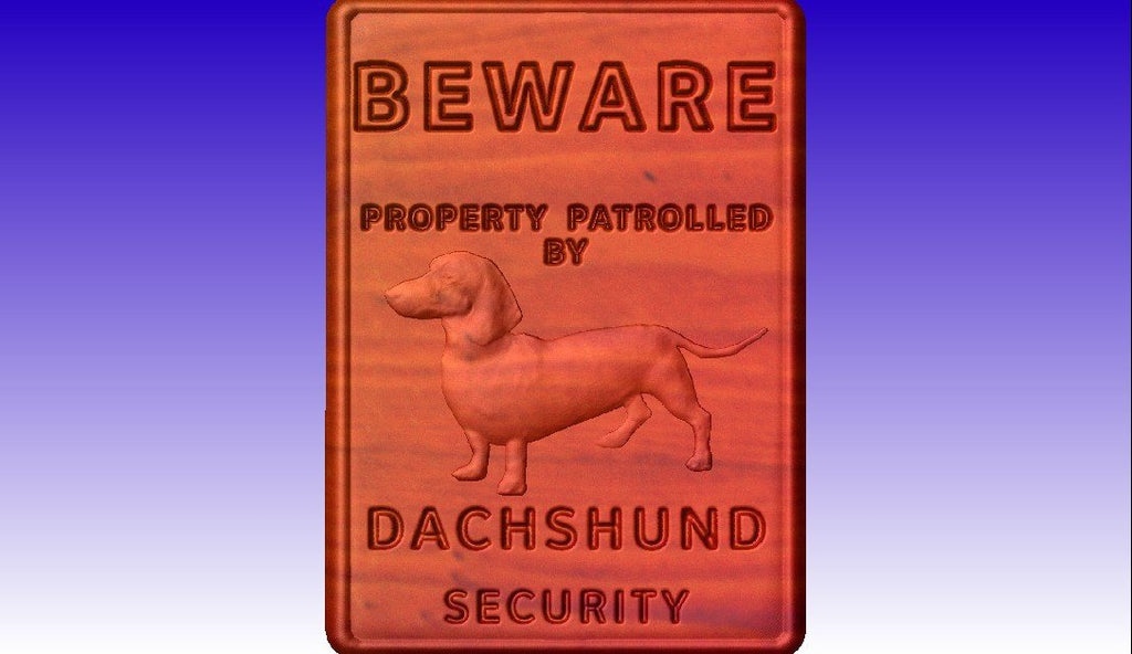 beware of dachshund sign