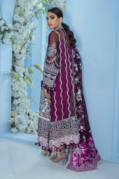 Magenta Pakistani Clothes Designer Available Online In Usa Nameera By Farooq 3082