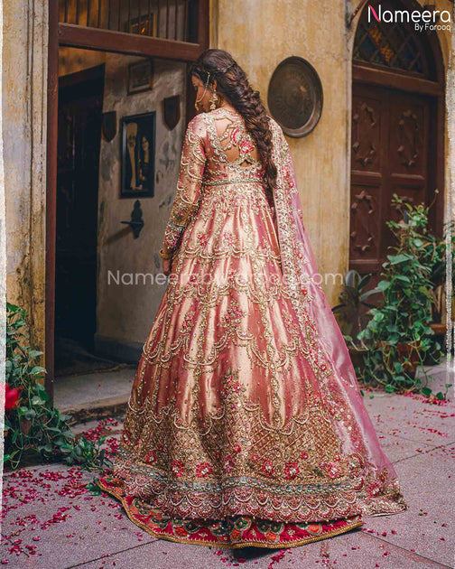 Buy Pakistani Raw Silk Bridal Maxi For Wedding 2021 Online Nameera By Farooq 