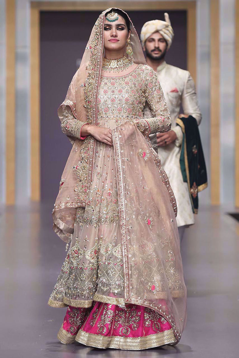 bridal pink pakistani dresses bride designer trendy