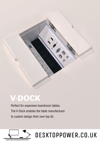 Desktop Power Module - V Dock - In Desk Power Module - Office Power