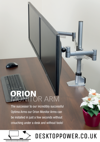 Desktop Power - Orion Monitor Arm - Office Desk Monitor Mount