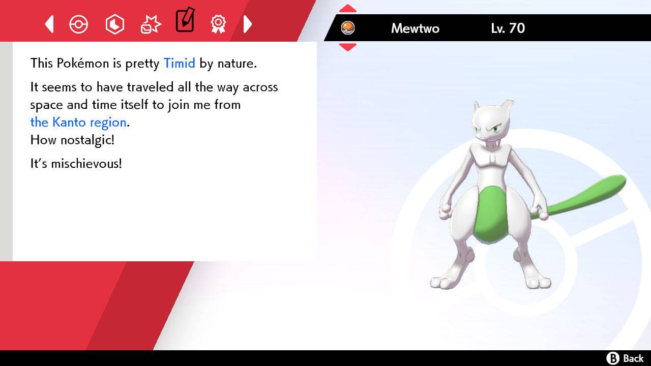 Pokemon Sword and Shield Ultra Shiny Mewtwo 6IV-EV Trained - Pokemon4Ever