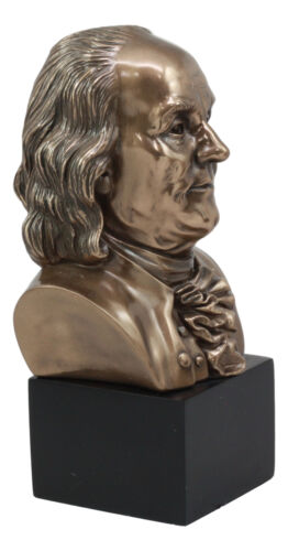 Resin American Founding Father Benjamin Franklin Bust Political Hero Statue 9"H