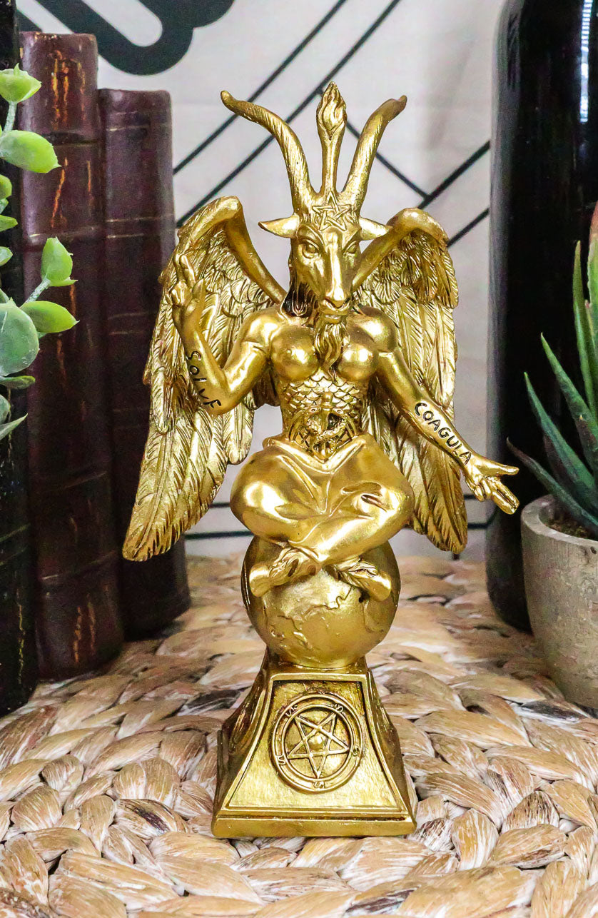 Ebros Gift Sabbatic Goat Idol Baphomet Resin Statue The Horned God Goa