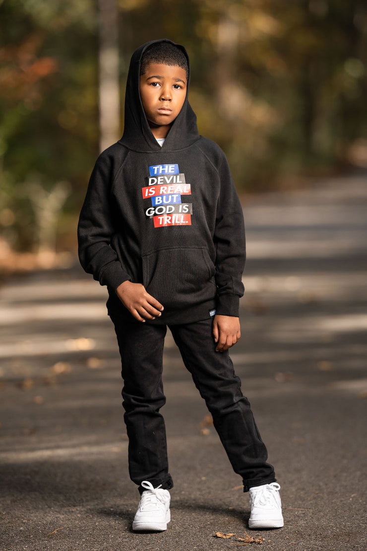 Children's 'THE DEVIL REAL BUT GOD IS TRILL' Hoodie