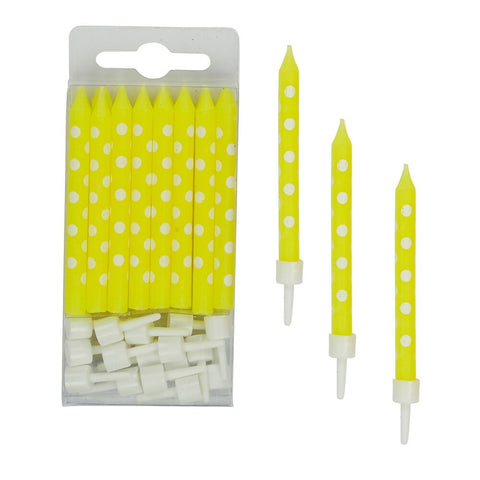 Yellow Polkadot Candles