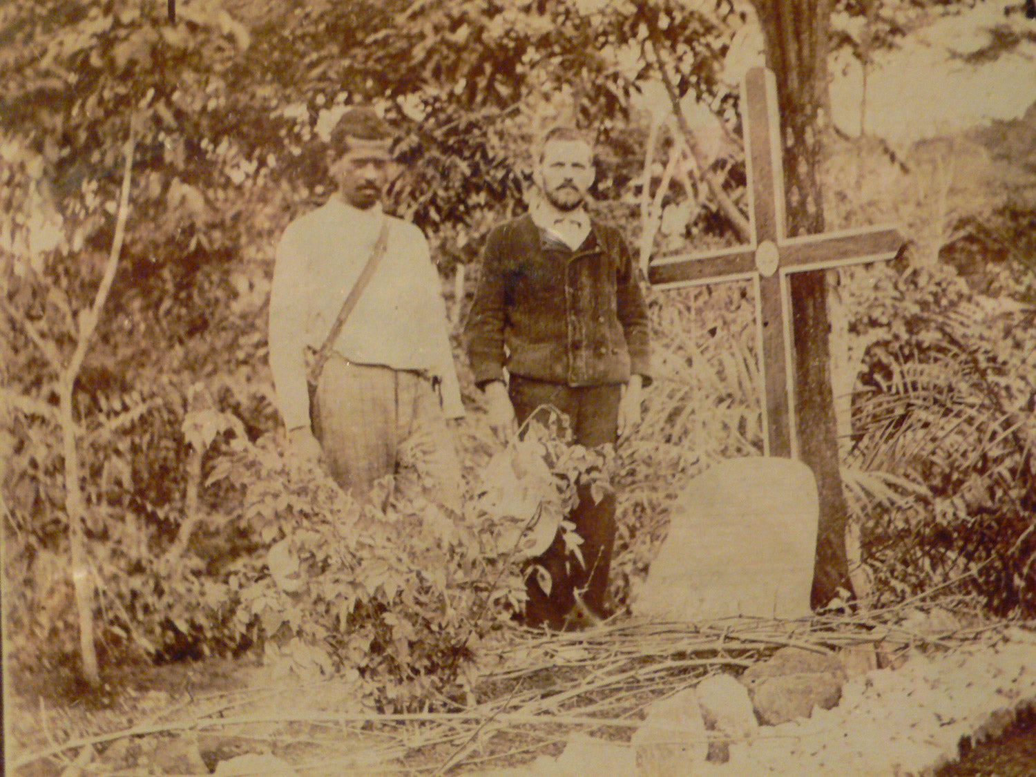 Grave of Paul Gauguin buried on island of Hiva Oa, ATUONA, FRENCH POLYNESIA 