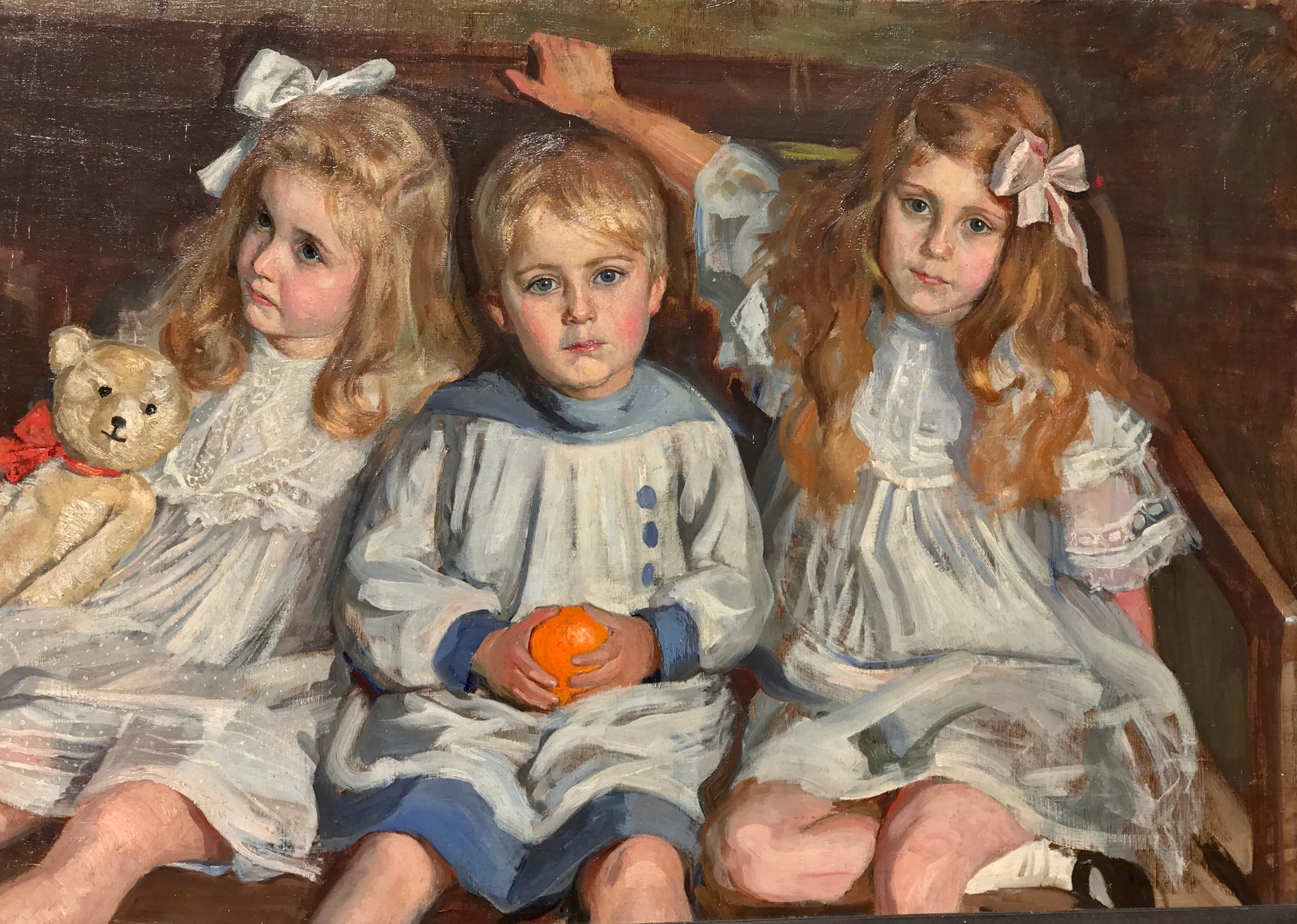 painting children oil on canvas
