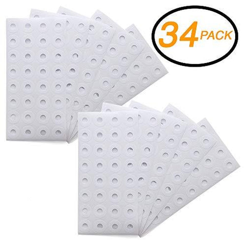 Emraw Super Great White Round Reinforcement Label - Great for School, Home & Office – 544 Labels Per Pack - (3-Pack)