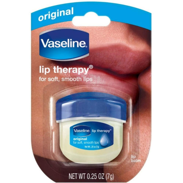 Vaseline Lip Therapy Lip Balm Mini, Original, 0.25 oz, Pack of 6
