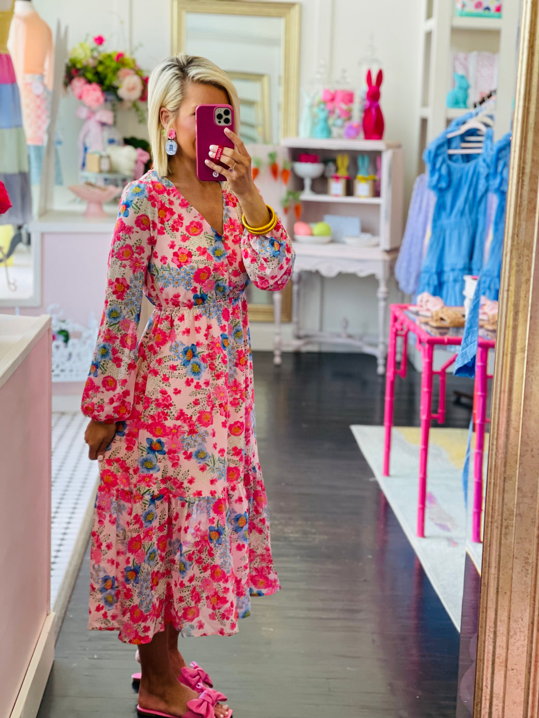 The Flower Shack Midi Dress