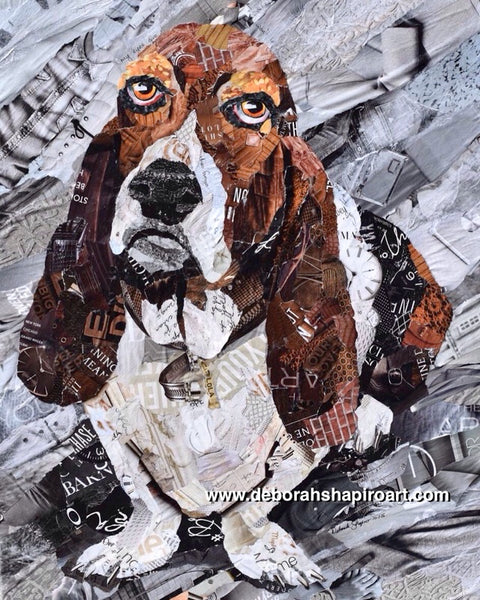 basset hound art print