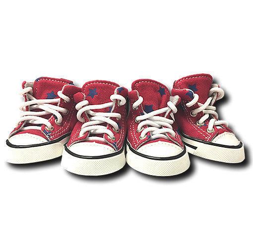 Red Shoes For Dogs | Red Converse Dog 