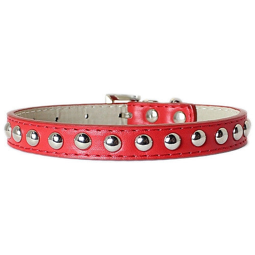 red studded dog collar
