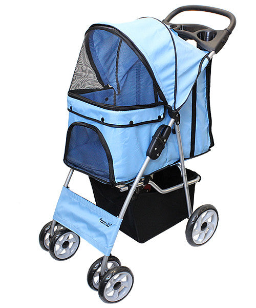 blue stroller
