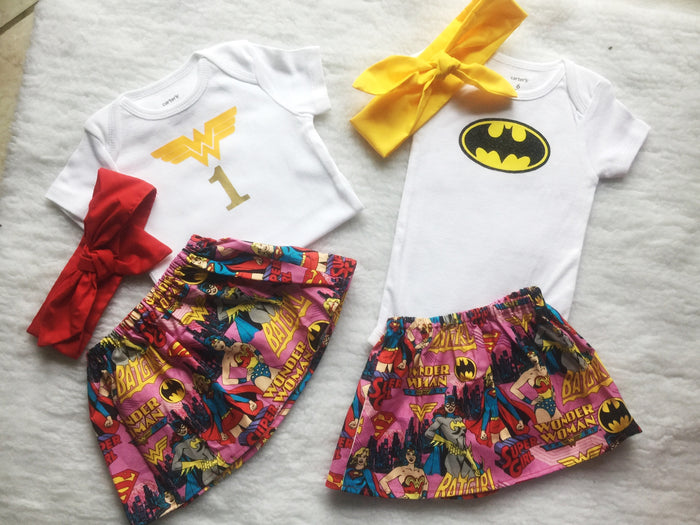 Batman & Wonder Woman Outfit Set