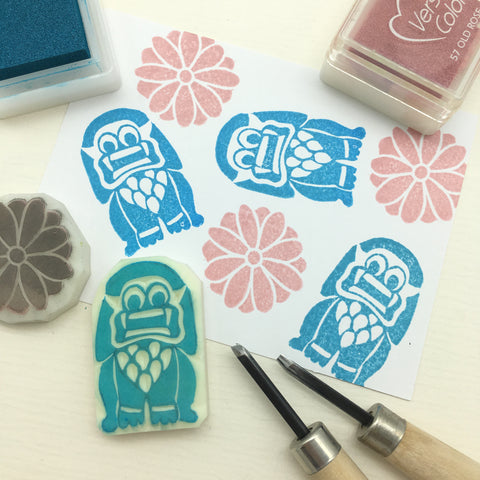 cambodia angkor rubber stamp lion