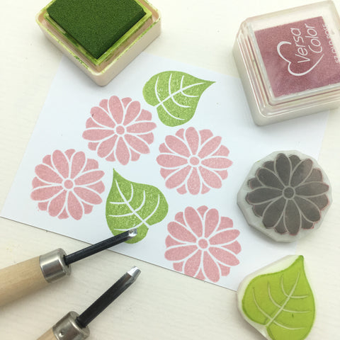 cambodia angkor rubber stamp bodhi flower