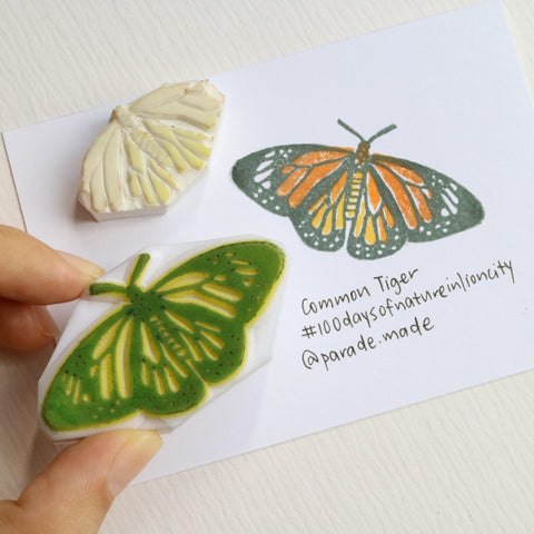 common tiger butterfly stamp parademade singapore