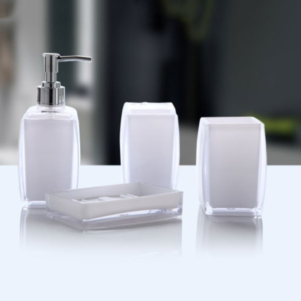 Bathroom Premier Housewares Acrylic Soap Dish With Diamante Detail White 