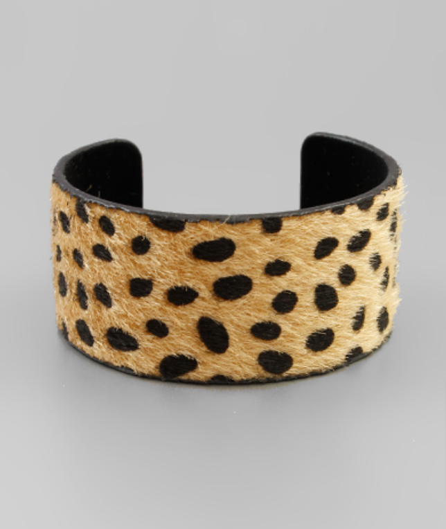 Cheetah Cowhide Cuff