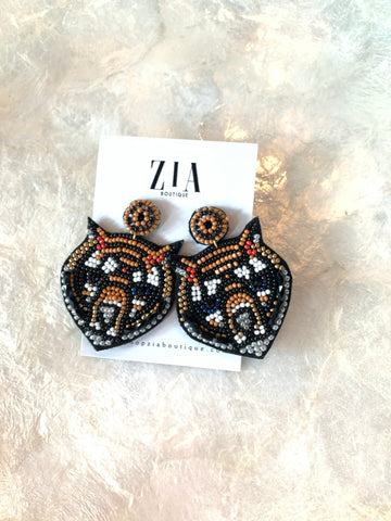 Dino Painted Earrings