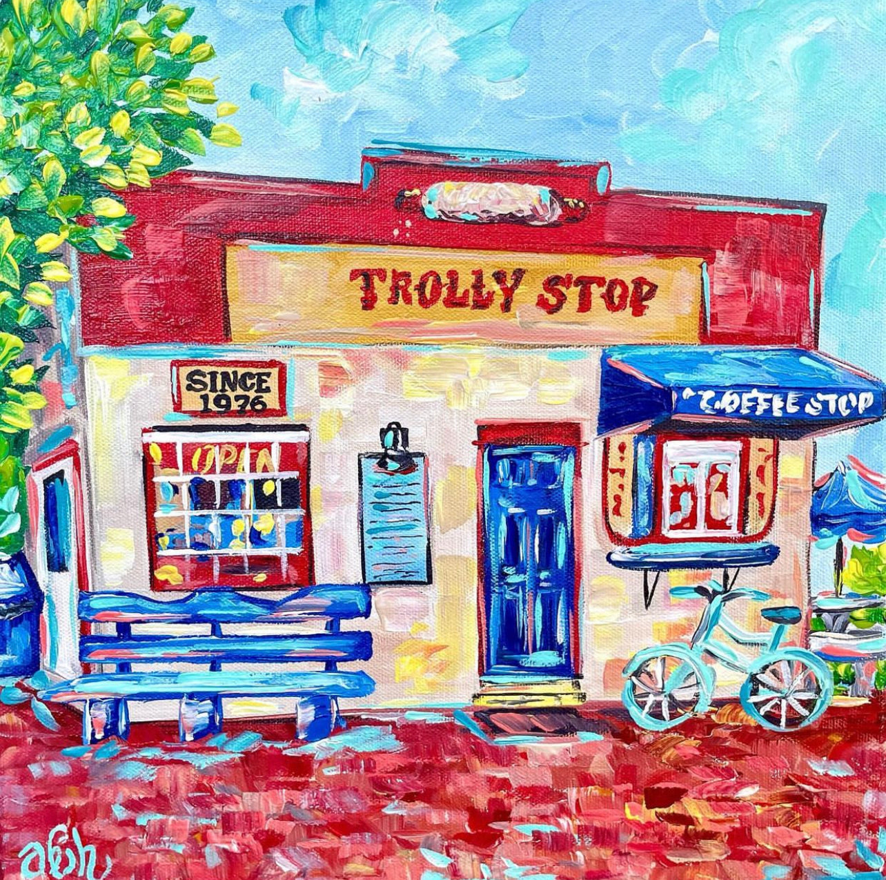 Trolly Stop 8x8 Print
