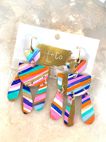 Tassel Trim Disc Earrings