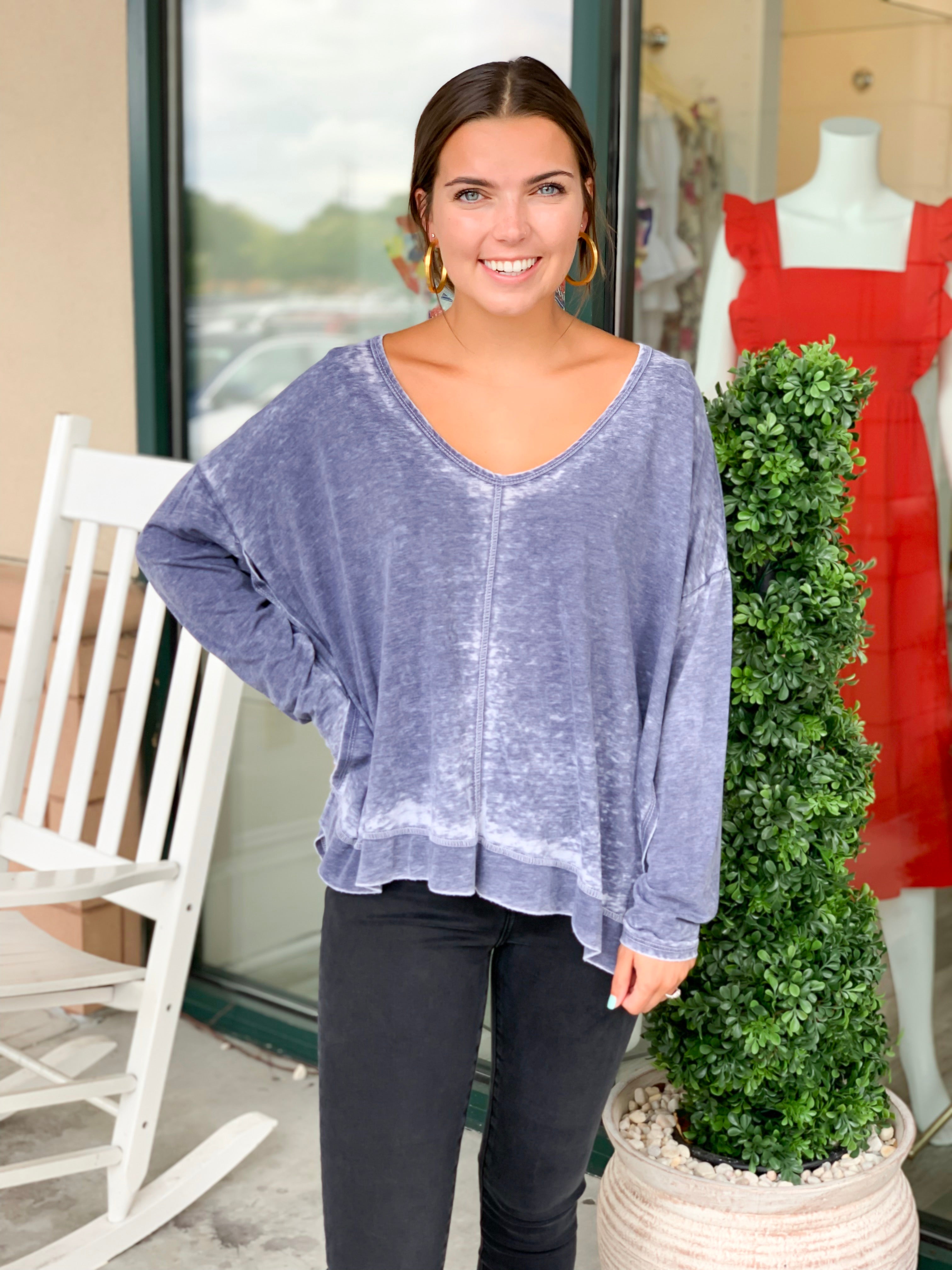 Burnout Seamed Tee