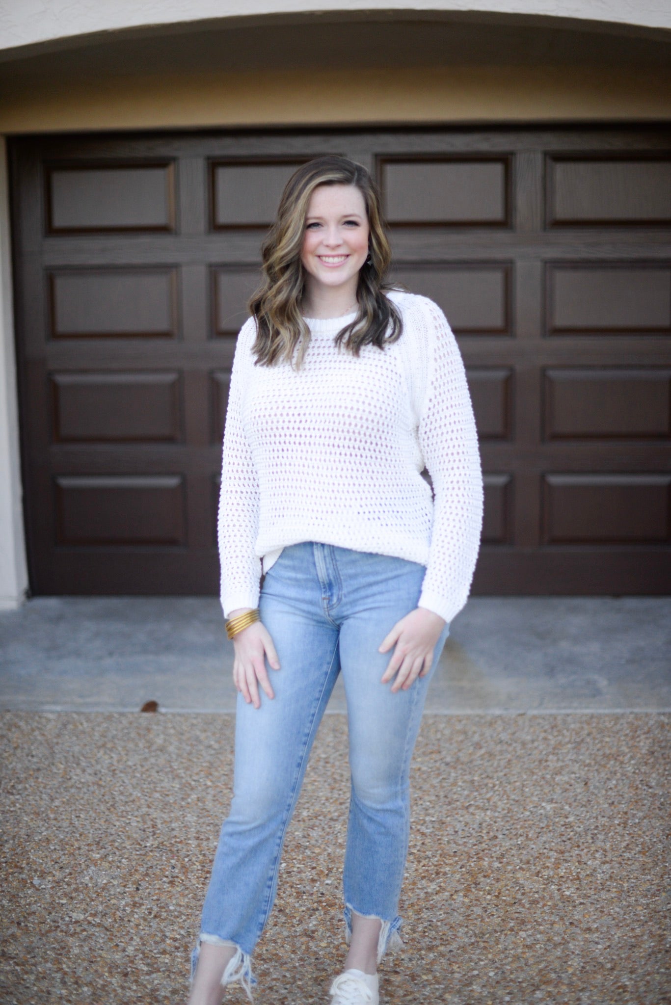 Raglan Open Stitch Sweater