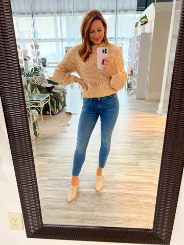 High Waist Cropped Straight