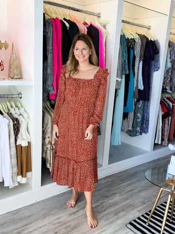 Autumn Dreams Off Shoulder Dress