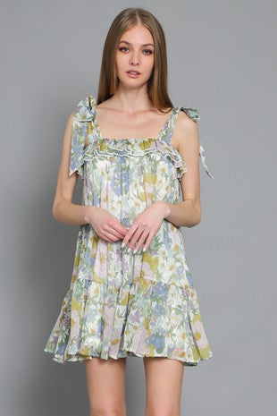 Floral Tiered Mini Dress