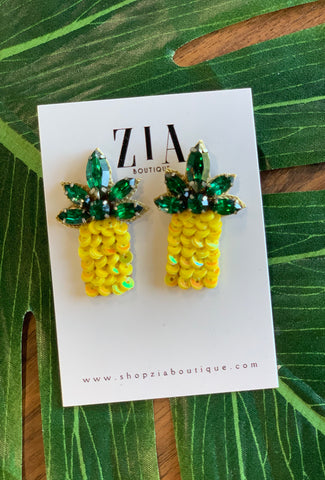 Gold Stone Hoops - Pre-Order