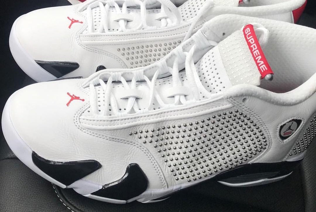 LOOK AT THE SUPREME X AIR JORDAN 14 