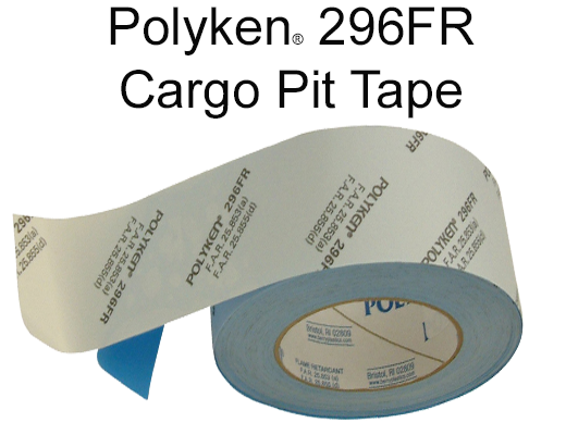 2 x 36 yd Polyken 296FR/WI236 296FR Flame Retardant Cargo Compartment Tape White 